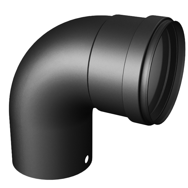 Bogen 90° Vollform (gezogen) für Pelletheizungen