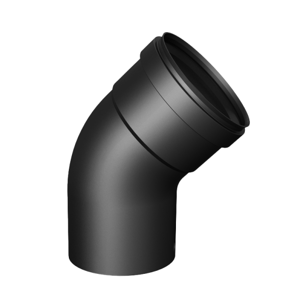 Bogen 45° Vollform (gezogen) für Pelletheizungen