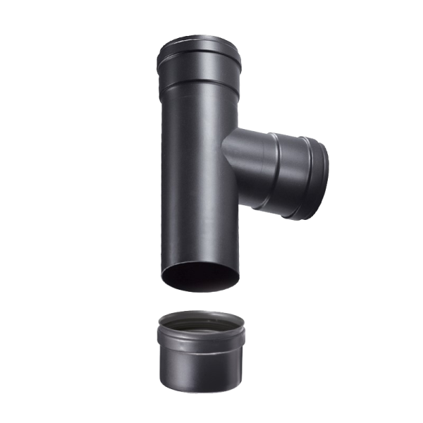 T-Anschluss 90° mit abnehmbarer Kondensatschale für Pelletheizungen