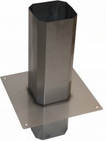 Schornsteinaufsatz quadratisch für Plewa aus Edelstahl - Schornsteinverlängerung Maße: 135 mm x 135 mm