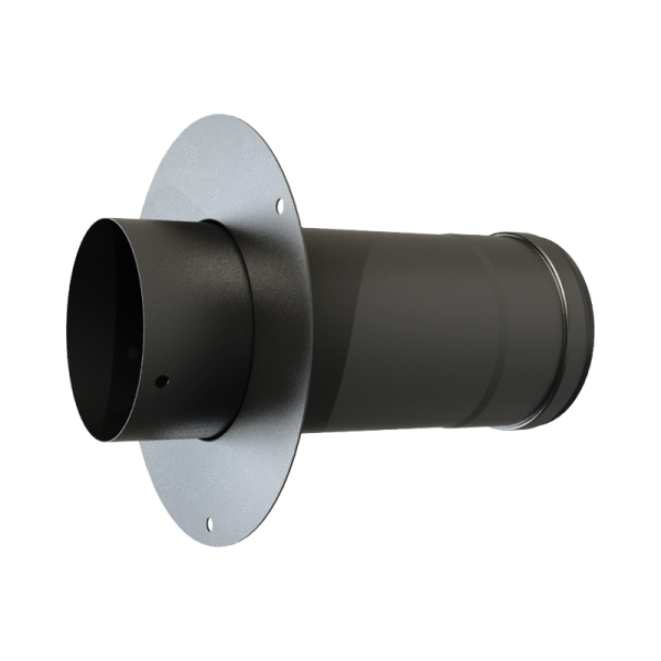 Wandanschluss mit Rosette für Pelletheizungen