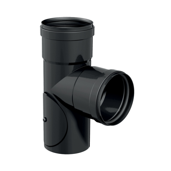T-Anschluss 90° mit Revisionsöffnung für Pelletheizungen