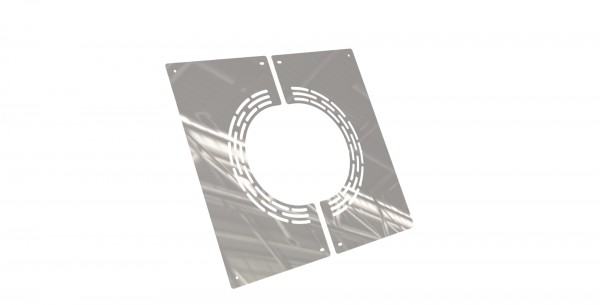 Zweiteilige Blende mit Hinterlüftung 0°